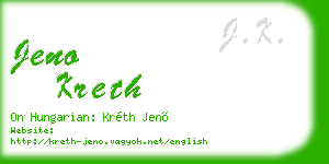 jeno kreth business card